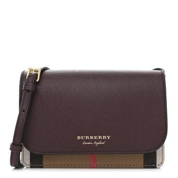 burberry tartan mix hampshire wallet with strap|BURBERRY House Check Hampshire Wallet on Chain.